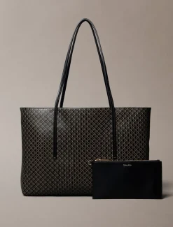 Calvin Klein Emblem Tote W/ Pouch, , Onesize-Dame Shoppere