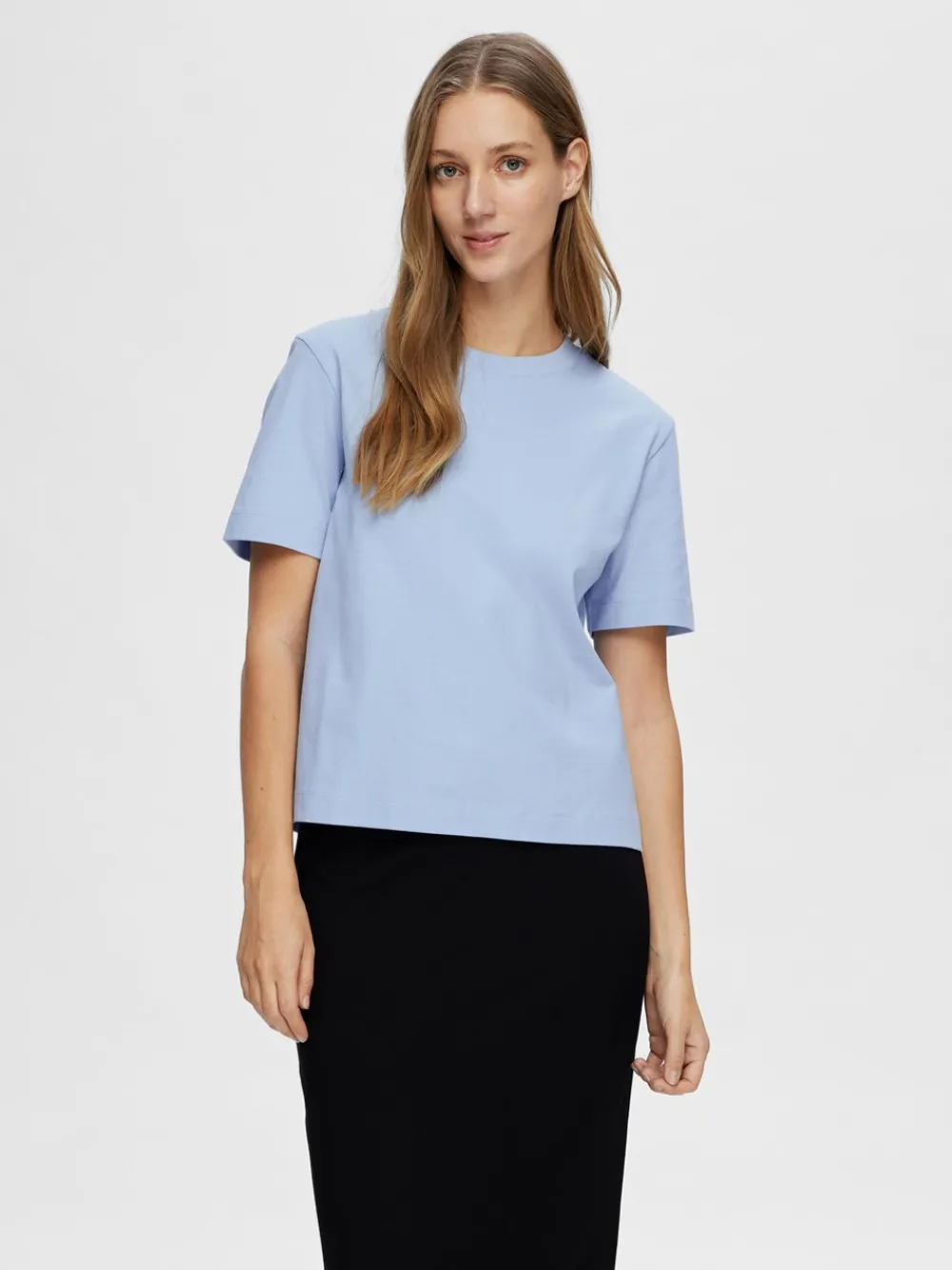 Selected Women Essential Boxy T-shirt, , S-Dame T-Shirts & Toppe
