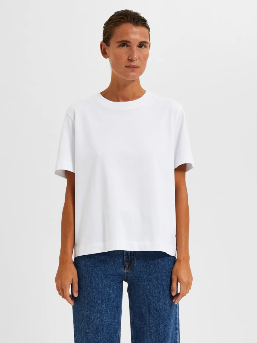 Selected Women Essential Boxy T-shirt, , M-Dame T-Shirts & Toppe