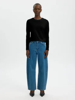 Selected Women Essential Langærmet T-shirt, , M-Dame T-Shirts & Toppe