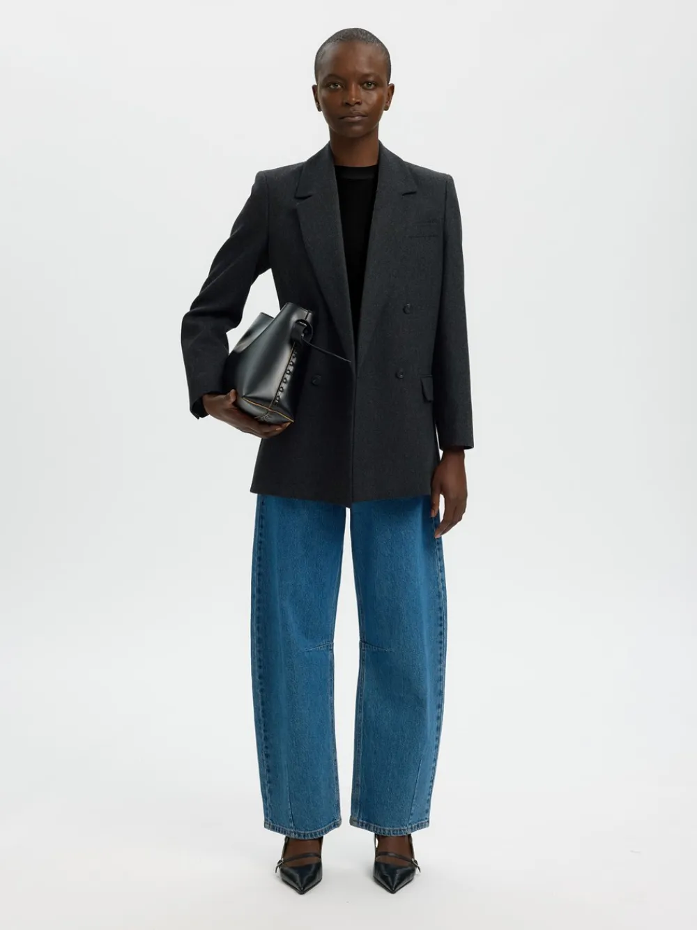 Selected Women Essential Langærmet T-shirt, , M-Dame T-Shirts & Toppe