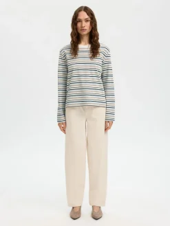 Clearance Essential Striped Boxy T-shirt, , M Dame T-Shirts & Toppe