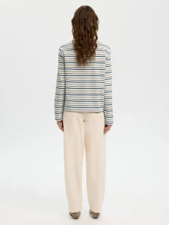 Clearance Essential Striped Boxy T-shirt, , M Dame T-Shirts & Toppe