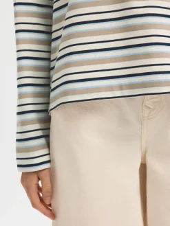 Clearance Essential Striped Boxy T-shirt, , M Dame T-Shirts & Toppe