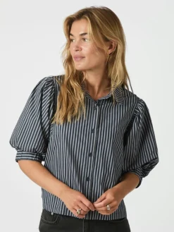 Neo Noir Etta Stripe Skjorte, , 40-Dame Bluser & Skjorter