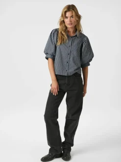 Neo Noir Etta Stripe Skjorte, , 40-Dame Bluser & Skjorter