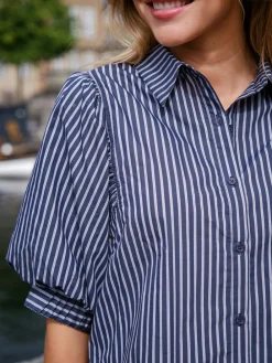Neo Noir Etta Stripe Skjorte, , 40-Dame Bluser & Skjorter