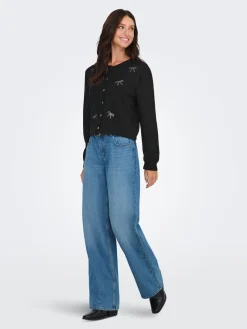 JDY Faye Bow Cardigan, , L-Dame Cardigans