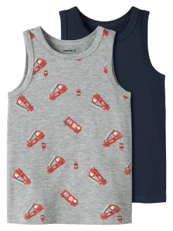 Name It Firetruck 2-pak Undertrøje, , 92 cm-Børn Undertøj & Nattøj