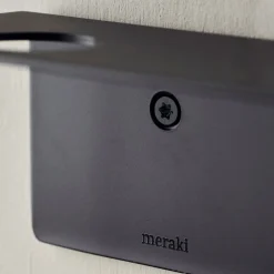 Meraki Flaskeophæng Med Knager Hylde, Sort, 50x5,8x6,8 cm- Hylder & Reoler