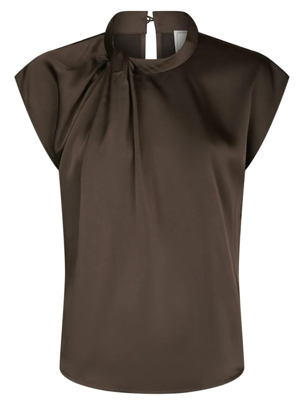 Neo Noir Fleur Drapy Satin Bluse, , 40-Dame Bluser & Skjorter