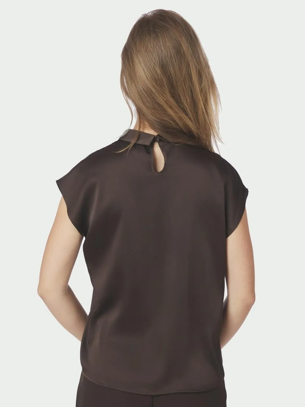 Neo Noir Fleur Drapy Satin Bluse, , 40-Dame Bluser & Skjorter