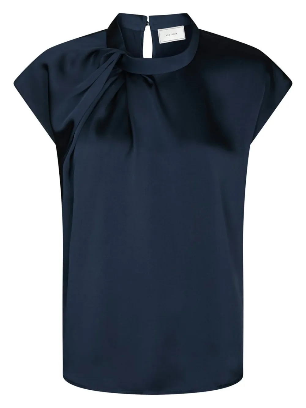 Neo Noir Fleur Drapy Satin Bluse, , 38-Dame Bluser & Skjorter