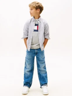 Tommy Hilfiger Flex Ithaca Stripe Skjorte, , 164 cm-Børn Skjorter