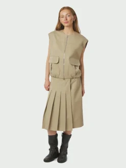 Neo Noir Flo Balloon Twill Vest, , 40-Dame Veste