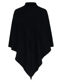 Pieces Fortuna Højhalset Poncho, , One size-Dame Strik & Sweatshirts