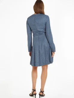 Tommy Hilfiger Foulard Fit & Flare Knee Kjole, , 34-Dame Kjoler