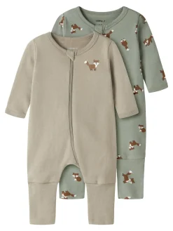 Best Fox Zip 2-pak Natdragt, , 80 cm Børn Undertøj & Nattøj