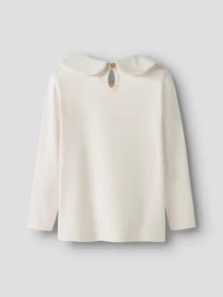 Lil' Atelier Fundo Emb Slim Bluse, , 122-128 cm-Børn Bluser