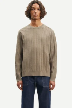 Clearance Gabriel Crew Neck Striktrøje, , S Strik