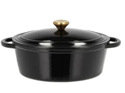 Pillivuyt Gourmet Garonne Oval Støbejernsgryde, 4 L- Gryder & Pander