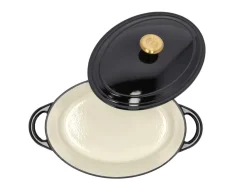 Pillivuyt Gourmet Garonne Oval Støbejernsgryde, 4 L- Gryder & Pander