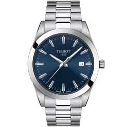Tissot Gentleman T127.410.11.041.00 Herreur, Sølv, Blå Urskive, 40 mm- Ure