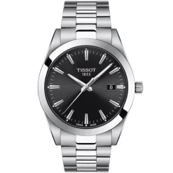Online Gentleman T127.410.11.051.00 Herreur, Sølv, Sort Urskive, 40 mm Ure