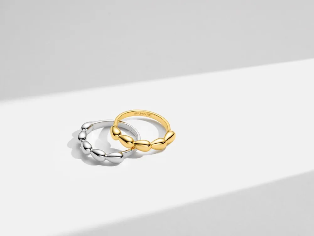 Sif Jakobs Jewellery Goccia Piccolo Pianura Ring, , 56-Dame Ringe