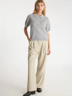 Clearance Gracie Knit Polo T-shirt, , 36 Dame T-Shirts & Toppe