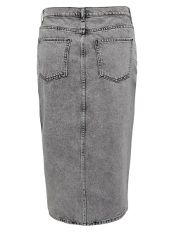 ONLY Gry Højtaljet Denimnederdel, , M-Dame Nederdele