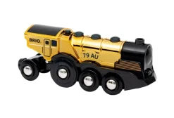 New Guld Actionlokomotiv, Guld, H: 5 Cm Børn Tog, Biler & Skibe