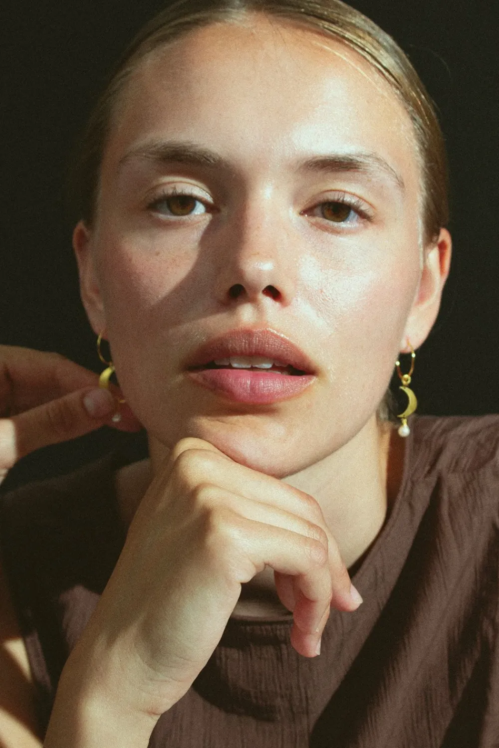 Jane Kønig Half Moon Creole Ørering,-Dame Øreringe