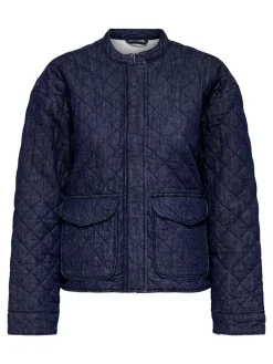 New Hallie Quilted Denimjakke, , L Dame Jakker & Frakker