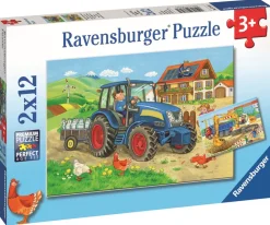 Ravensburger Hard At Work 2x12 Brikker Puslespil-Børn Spil & Puslespil