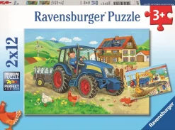 Ravensburger Hard At Work 2x12 Brikker Puslespil-Børn Spil & Puslespil