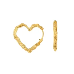 Camille Brinch Heart Crush Hoops,-Dame Øreringe