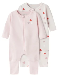 Online Heart Zip 2-pak Natdragt, , 86 cm Børn Undertøj & Nattøj