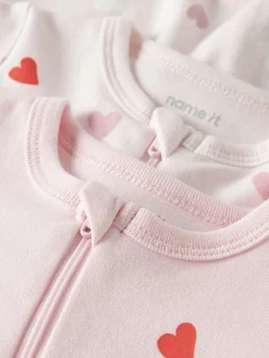 Online Heart Zip 2-pak Natdragt, , 86 cm Børn Undertøj & Nattøj