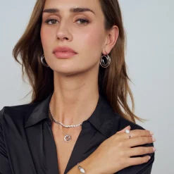 Sif Jakobs Jewellery Heartbeat Halskæde, , 45 cm-Dame Halskæder