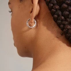 Pilgrim Heli Crystal Hoops,- Smykker