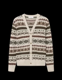 Les Deux Hordur Fair Isle Cardigan, , XL- Cardigans