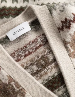 Les Deux Hordur Fair Isle Cardigan, , XL- Cardigans