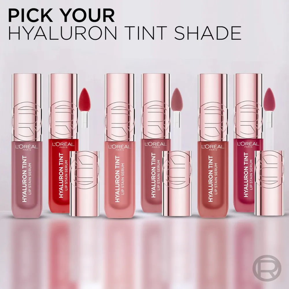 L'Oreal Paris Hyaluron Tint Lip Stain Serum,- Læber