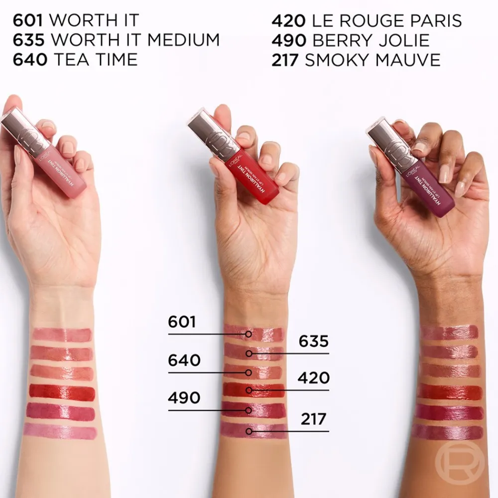 L'Oreal Paris Hyaluron Tint Lip Stain Serum,- Læber