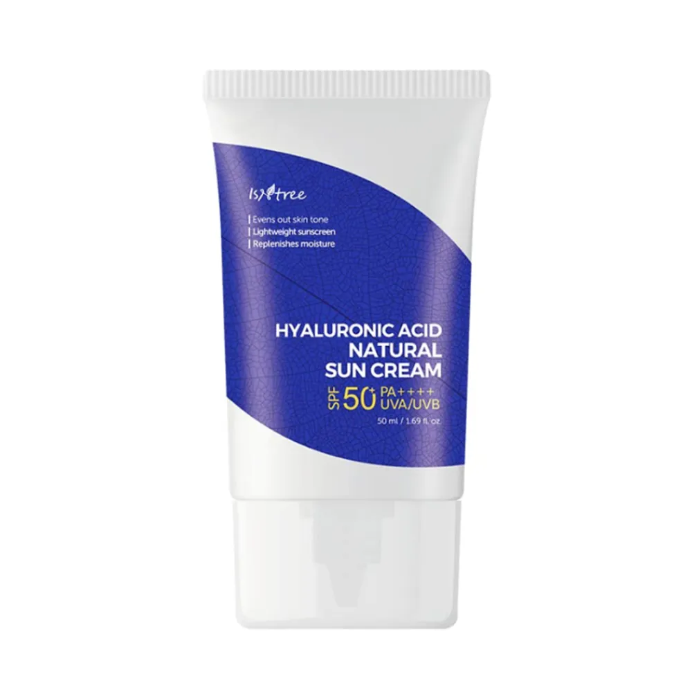 Isntree Hyaluronic Acid Natural Sun Cream SPF50+ PA++++, 50 ml- Solbeskyttelse