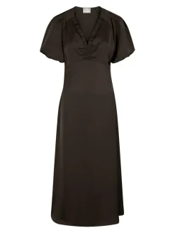 Outlet Illana Heavy Sateen Kjole, , 40 Dame Kjoler