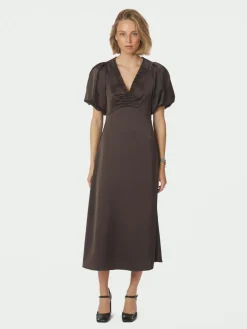 Outlet Illana Heavy Sateen Kjole, , 40 Dame Kjoler