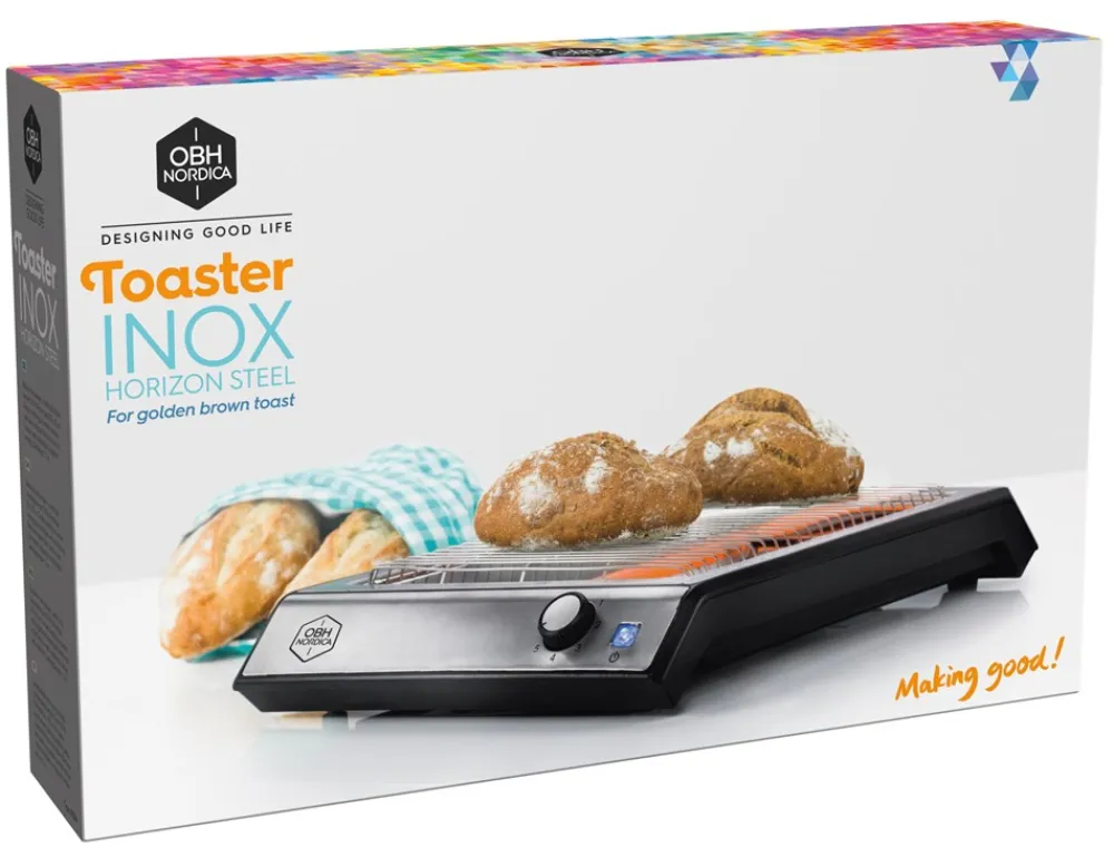 OBH Nordica Inox Horizon Steel 2639 Toaster- Køkken|Køkkenmaskiner
