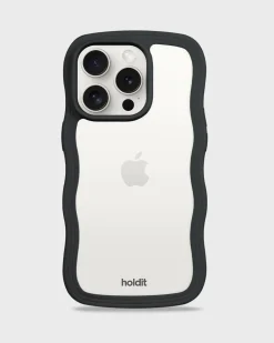 holdit Iphone 15 Pro Transparent Wavy Cover,-Dame Mobilcovers|Mobilcovers